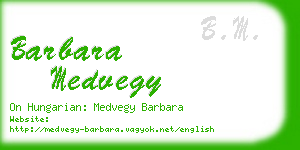 barbara medvegy business card